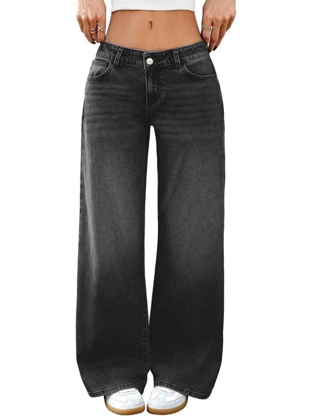 Y2K Low-Rise Baggy Jeans for Women | Loose Fit Denim Pants | Trendy Casual Style